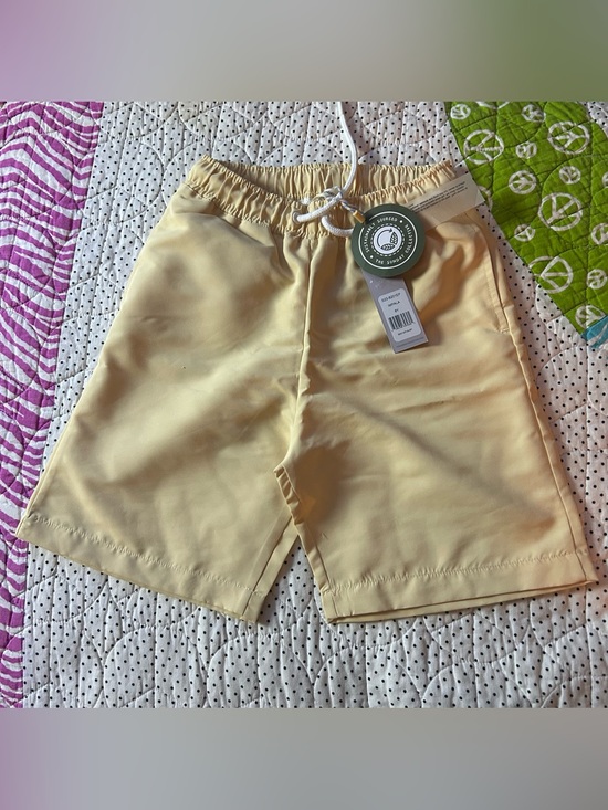 The Sunday Collective Other - Kid’s Drawstring Swim Shorts in Pale Yellow